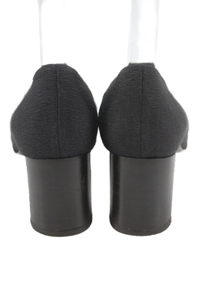 Robert Clergerie Womens Square Toe Slide On Pumps Black Size 7.5 B