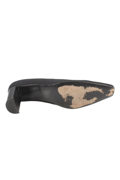 Robert Clergerie Womens Square Toe Slide On Pumps Black Size 7.5 B