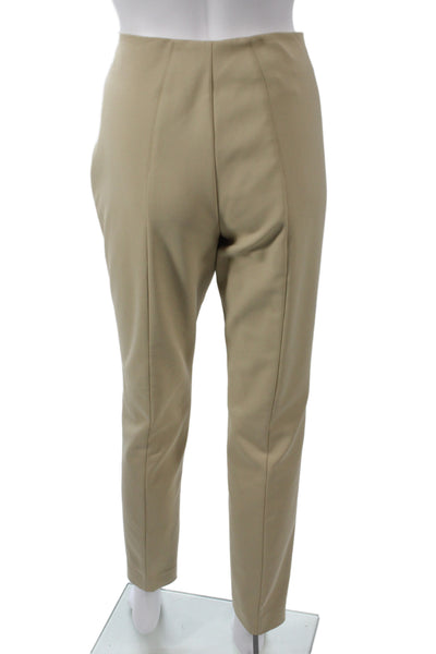 Akris Womens Dress Pants Beige Zip 51% Cotton Solid Fall Size 8