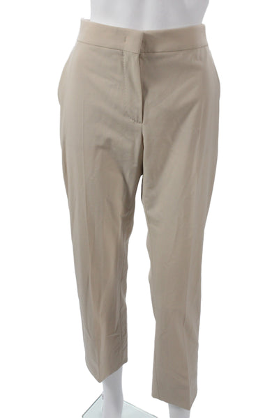 Max Mara Women Beige Virgin Wool Dress Pants Classic Size 8