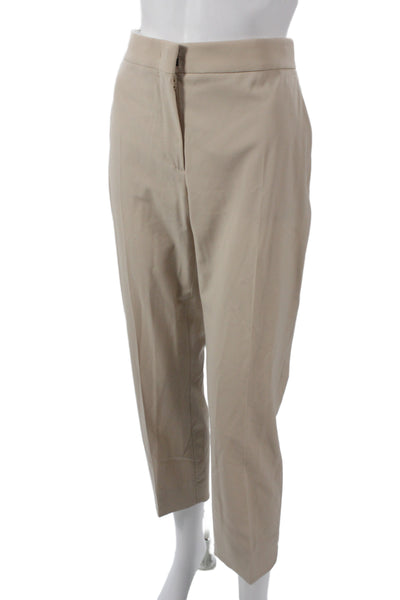 Max Mara Women Beige Virgin Wool Dress Pants Classic Size 8