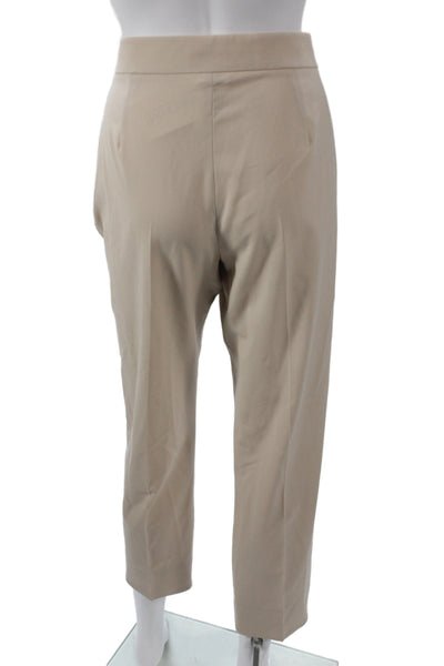 Max Mara Women Beige Virgin Wool Dress Pants Classic Size 8