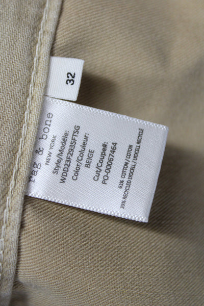 Rag & Bone Womens Chino Pants Beige High Rise Size 32