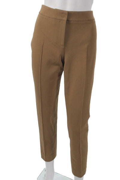 Akris Punto Women Dress Pants Brown 69% Viscose Button Closure Size 6