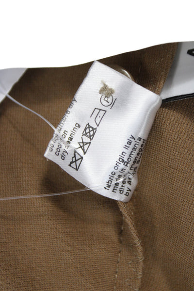 Akris Punto Women Dress Pants Brown 69% Viscose Button Closure Size 6