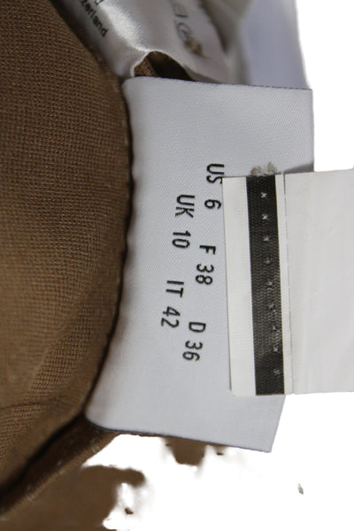 Akris Punto Women Dress Pants Brown 69% Viscose Button Closure Size 6