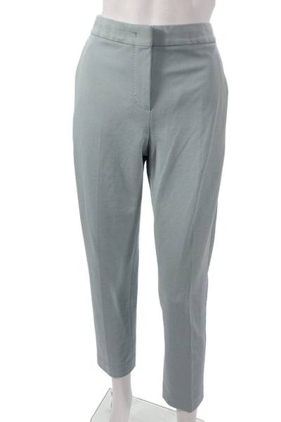 Max Mara Womens Ankle Pants Green Hook Eye Closure Size 8