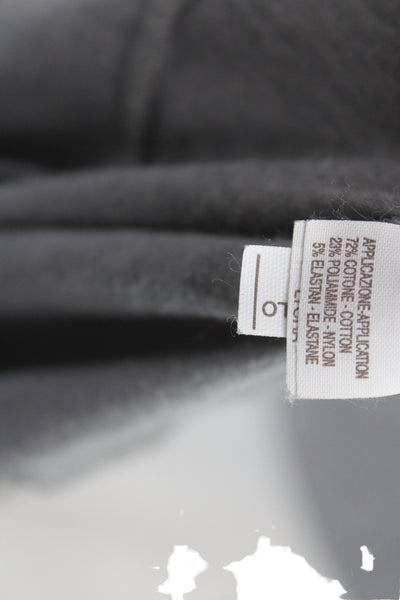 Brunello Cucinelli Women Gray Colorblock Cotton Collared Button-Up Top Size M