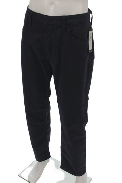 Mavi Mens Straight Jeans Blue Cotton Button Size 35
