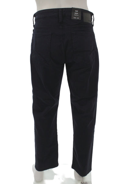Mavi Mens Straight Jeans Blue Cotton Button Size 35