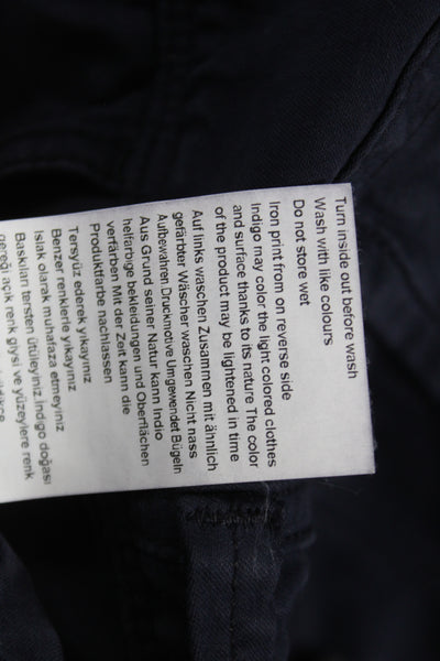 Mavi Mens Straight Jeans Blue Cotton Button Size 35
