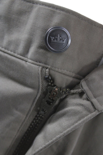 Peter Millar Mens Chino Pants Brown Button 72% Cotton Size 35