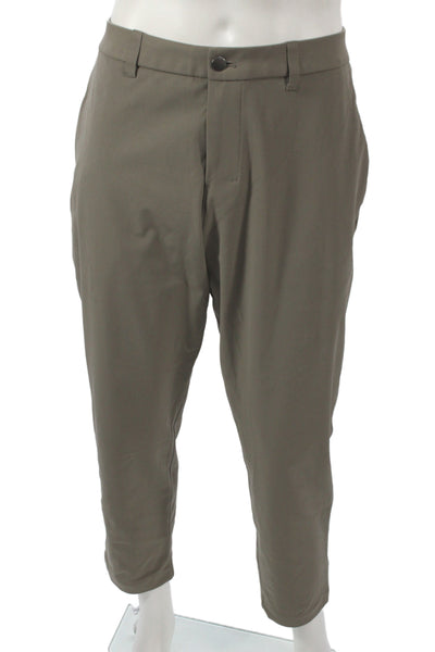 Lululemon Mens Green Chino Pants Button Closure Synthetic Size 36