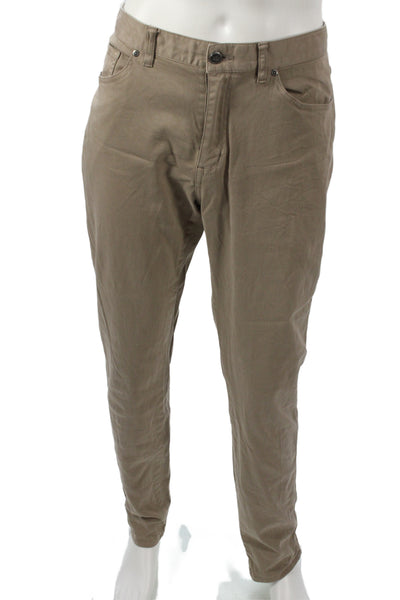 Peter Millar Mens Chino Pants Brown Button Size 35