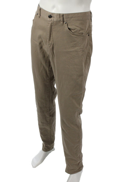Peter Millar Mens Chino Pants Brown Button Size 35