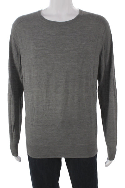 J Crew Mens Gray Classic Crew Neck Pullover Long Sleeve Size L