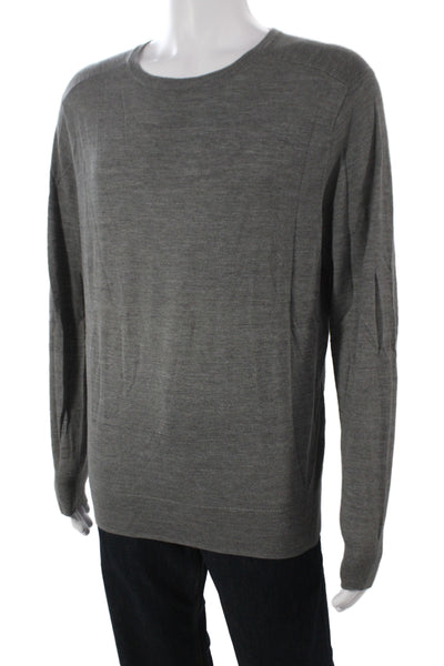 J Crew Mens Gray Classic Crew Neck Pullover Long Sleeve Size L