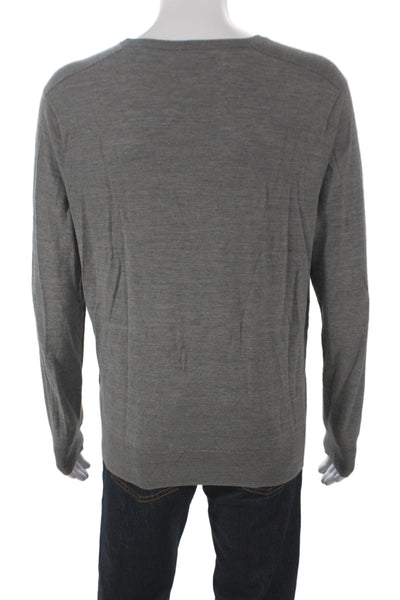 J Crew Mens Gray Classic Crew Neck Pullover Long Sleeve Size L