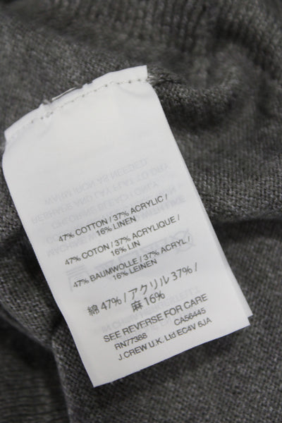 J Crew Mens Gray Classic Crew Neck Pullover Long Sleeve Size L