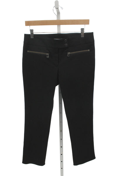 Veronica Beard Women Black Dress Pants Business Button 26 Inseam Size 6