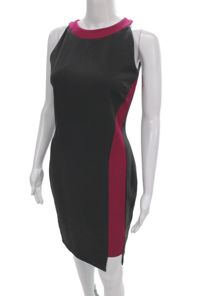 Belle Badgley Mischka Women Sheath Dress Black Sleeveless Knee Length Size 4