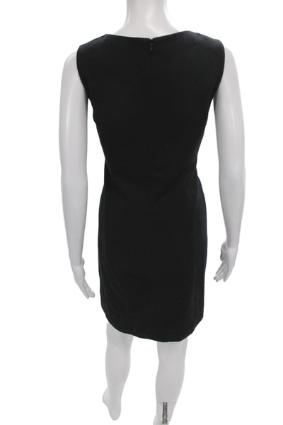 Badgley Mischka Women Sheath Dress Black Sleeveless Round Neck Size 4