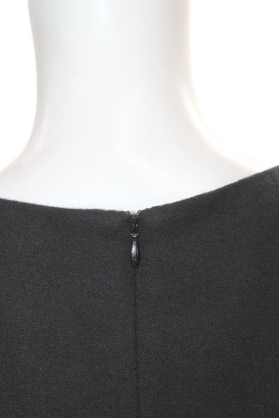 Badgley Mischka Women Sheath Dress Black Sleeveless Round Neck Size 4