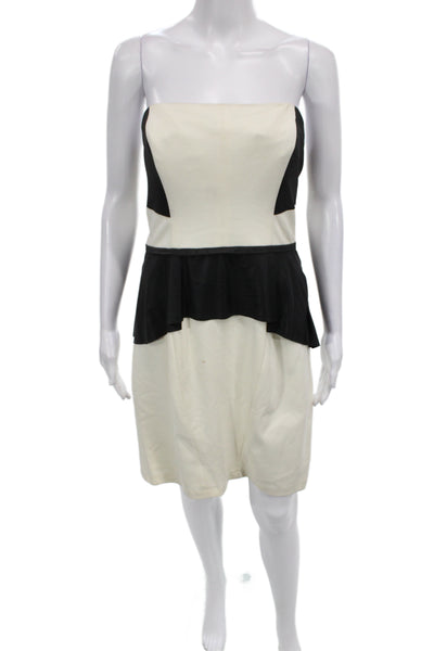 Belle Badgley Mischka Womens Sheath Dress Black Sweetheart Size 10