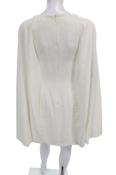 Belle Badgley Mischka Women Sheath Dress Ivory Sleeveless Knee Length Size 4