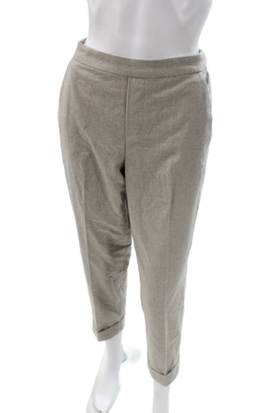 Brochu Walker Womens Ankle Wool Pants Beige Pull On Size XS