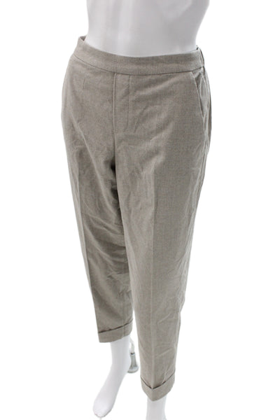 Brochu Walker Womens Ankle Wool Pants Beige Pull On Size XS