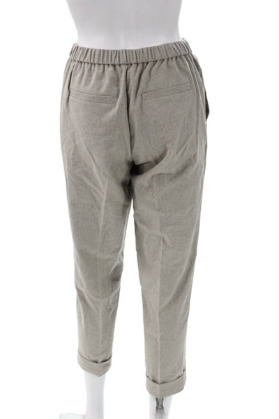 Brochu Walker Womens Ankle Wool Pants Beige Pull On Size XS