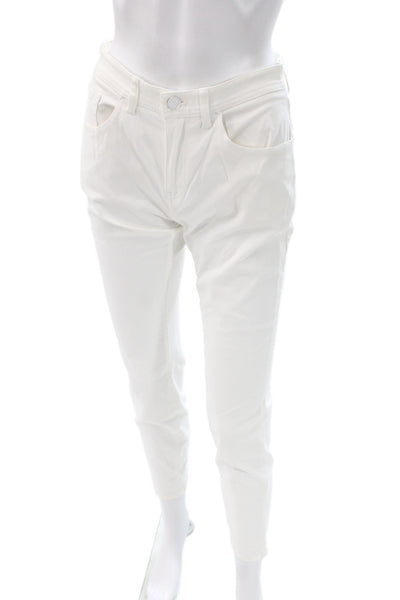 G/Fore Women Ankle Pants White Cotton Button Golf Size 4