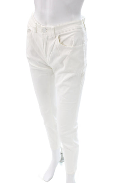 G/Fore Women Ankle Pants White Cotton Button Golf Size 4