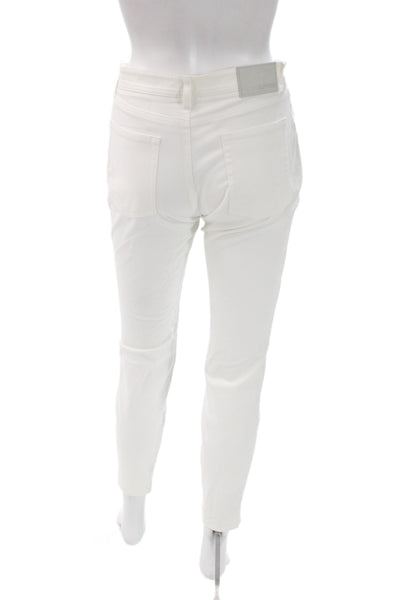 G/Fore Women Ankle Pants White Cotton Button Golf Size 4