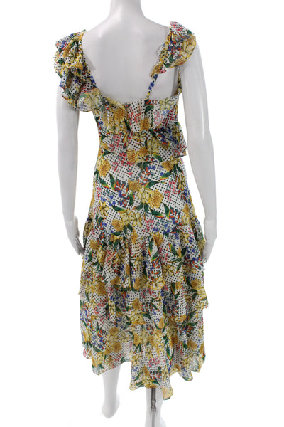 Marissa Webb Womens Sundress Multi Silk Floral Midi Sleeveless Size XS