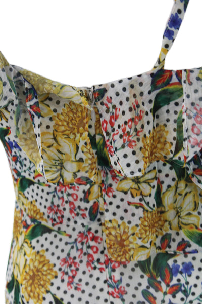 Marissa Webb Womens Sundress Multi Silk Floral Midi Sleeveless Size XS