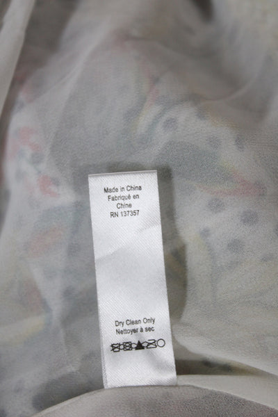Marissa Webb Womens Sundress Multi Silk Floral Midi Sleeveless Size XS
