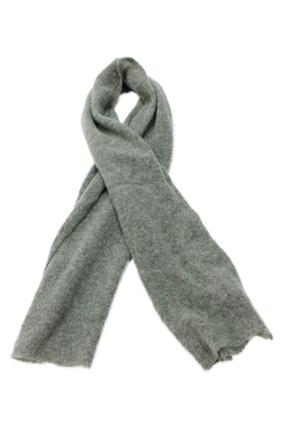 Sarah Pacini Womens Wool Knit Lightweight Scarf Green 68"x17"