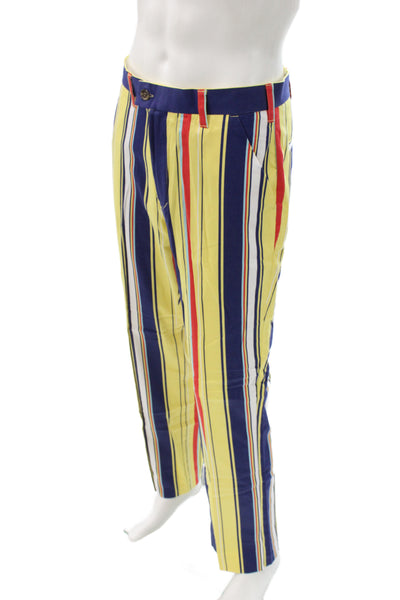 Loud Mouth Mens Dress Pants Blue Striped Cotton Golf Size 32