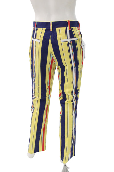 Loud Mouth Mens Dress Pants Blue Striped Cotton Golf Size 32