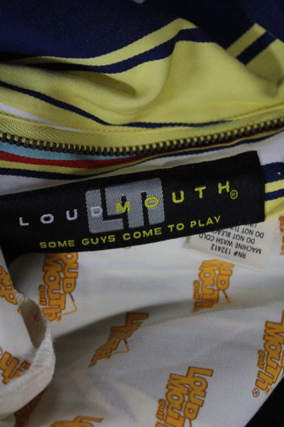 Loud Mouth Mens Dress Pants Blue Striped Cotton Golf Size 32