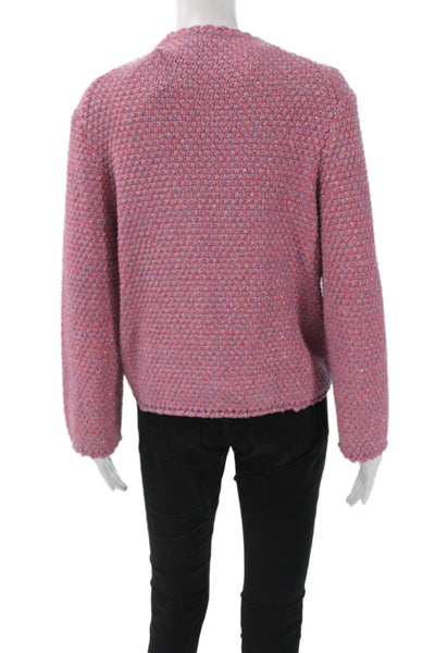 Maje Womens Multicolor V-Neck Buttoned Long Sleeve Cardigan Size 3