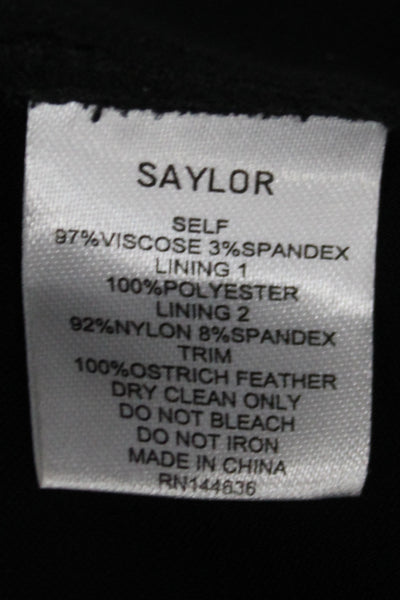 Saylor Womens Black Sleeveless V-Neck Cocktail Jumpsuit Viscose Zip Size S