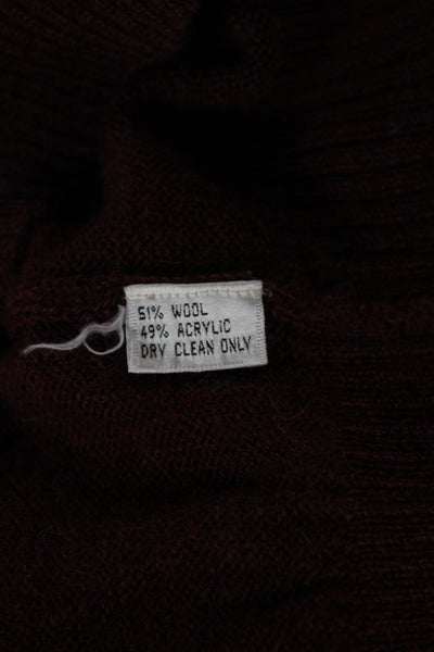 Guy Laroche Mens Red Pullover Sweater Wool Blend Crew Neck Size M