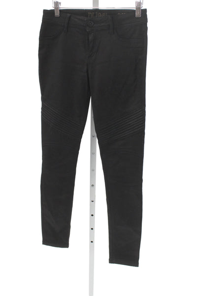 DL1961 Women Skinny Biker Jeans Black High Rise Cotton Blend Size 26