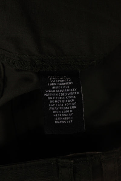 Sanctuary Women Cargo Pants Green Camo Cotton Size 24