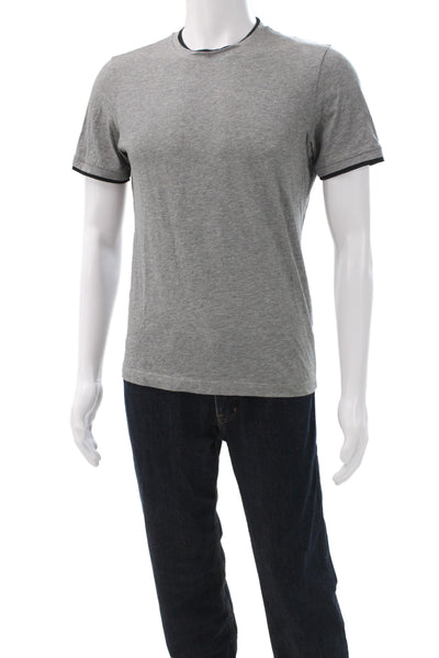 Theory Mens Basic Gray Pima Cotton Crew Neck Short Sleeve T-Shirt Size XS
