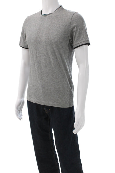 Theory Mens Basic Gray Pima Cotton Crew Neck Short Sleeve T-Shirt Size XS