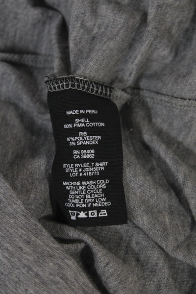 Theory Mens Basic Gray Pima Cotton Crew Neck Short Sleeve T-Shirt Size XS